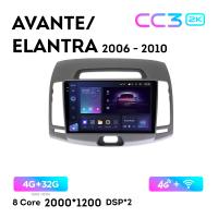 Teyes CC3 2К 9"  4/32 Гб 4G  для Hyundai Elantra Avante 2006 - 2010
