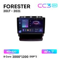 Teyes CC3 2К 9"  4/32 Гб 4G  для Subaru Forester  Impreza 2017 - 2021