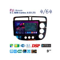 Nova Ts10  Qled 9" 4G  для Honda Civic 2000 - 2006