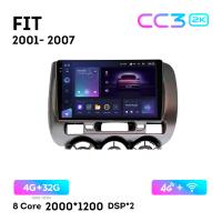 Teyes CC3 2К 9"  4/32 Гб 4G  для Honda Fit 2001 - 2007 Тип 2