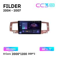 Teyes CC3 2К 9"  4/32 Гб 4G  для Toyota Fielder 2004 - 2007