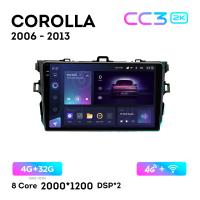 Teyes CC3 2К 9"  4/32 Гб 4G  для Toyota Corolla 2006 - 2013 Тип 2