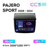 Teyes CC3 2К 9"  4/32 Гб 4G  для Mitsubishi Pajero Sport 2008 - 2014