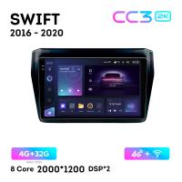 Teyes CC3 2К 9"  4/32 Гб 4G  для Suzuki Swift 2016 - 2020