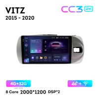 Teyes CC3 2К 9"  4/32 Гб 4G  для Toyota Vitz 2015 - 2020 Тип 1