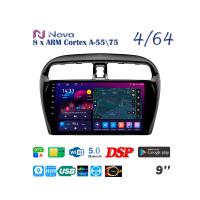 Nova Ts10  Qled  9" 4G  для Mitsubishi Mirage 2012 - 2020