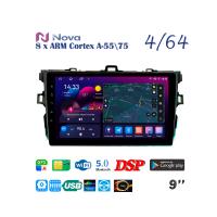 Nova Ts10  Qled  9" 4G  для Toyota Corolla 2006 - 2013 Тип 2