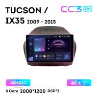 Teyes CC3 2К 10"  4/32 Гб 4G  для для Hyundai IX35, Tucson 2009 - 2015