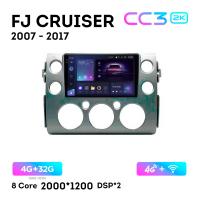 Teyes CC3 2К 9"  4/32 Гб 4G  для Toyota  Fj Cruiser 2007 - 2017 Тип 1
