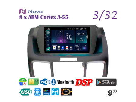 Nova P10 Pro  Qled 9" 4G  для Honda Odyssey 2003 - 2008